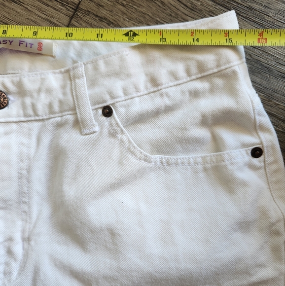 Vintage 90s Bill Blass White Denim Jorts Capris Size 10 - Picture 4 of 8